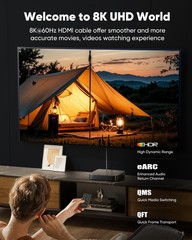6.6ft 10k 8k Hdmi? Cable 2.1 4k@120hz Hdmi Cord For Tv Ps5 Ps4 Xbox Series X Mon