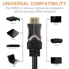 8K HDMI 2.1 Cable 50cm – Premium Certified – Ultra High Speed 48Gbps HDR HDCP2.2