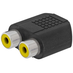 3.5mm Jack to 2 RCA Jack Splitter Dual RCA to AUX Stereo Adapter Audio Converter