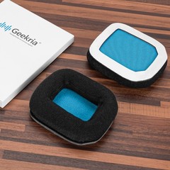 Geekria Velour Ear Pads for ASTRO Gaming A20 Headphones (Black Blue)
