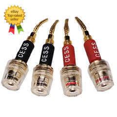 CESS 220 Pin Banana Plug to 4Mm Female Banana Jack Speaker Wire 4 Pack