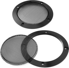 2PCS 5in Universal Black Speaker Grills – Durable Metal DIY Audio Grille