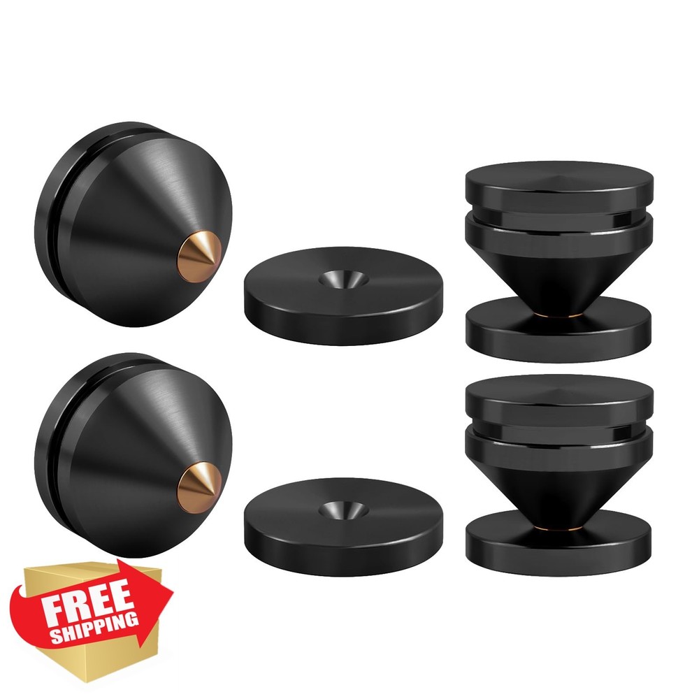 YYTCG Isolation Feet for Turntable 4 Pack Black
