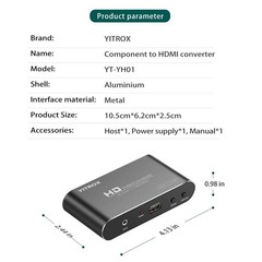 Component to HDMI Converter Upscaler Scaler YPbPr to HDMI Converter Support 1…