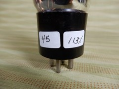 Sylvania Green Leaf Type 45 Vacuum Tube Amplitrex Tested 113% Gm