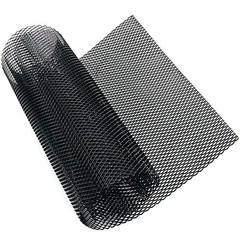 Car Grill Mesh,40 x 13 inch Universal Black Mesh,Aluminum 8x4mm Rhombus Black
