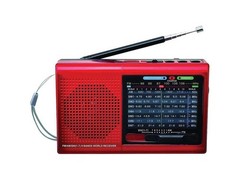 Portable AM FM Radio Bluetooth USB Micro SD Card Rechargeable Camping Outdoor