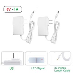2pc 5V 1A Power Supply Adapter 10ft AC/DC Charger 0.14×0.05inch Plug