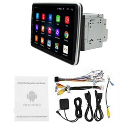 Double 2DIN Rotatable 10.1” Android 10 Car Apple CarPlay GPS WiFi Stereo Radio
