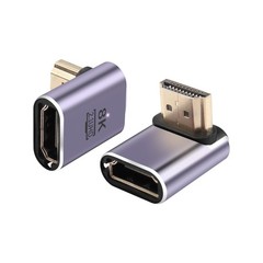 PNGKNYOCN 90 Degree HDMI Adapter 8K，2 Pack Right Angle 48Gbps HDMI 2.1 Male t…