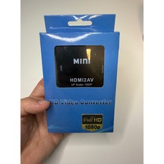 Mini HDMI2AV HD Video Converter Up Scaler 1080p HDMI to RCA AV Adapter White