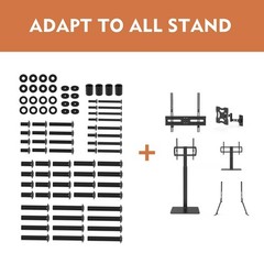 TV Mount Screws Universal Installation Hardware Kit Screw PACKAGE, Black