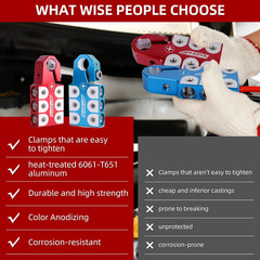 Kaas 6-Way Lead Acid Battery Terminal Connector, Colored Anode (Red/Blue) Set, f