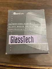 Visonic Glasstech Glass Break Detector Sensor White Hardwired For Alarm Systems