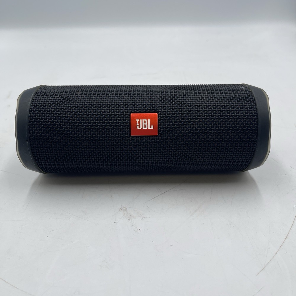 JBL Flip 4 Portable Bluetooth/Wireless Speaker AUX Input Black Cylindrical