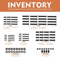 TV Mount Screws Universal Installation Hardware Kit Screw PACKAGE, Black