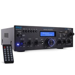 Pyle Compact Bluetooth Stereo Amplifier – Home Desktop Stereo Receiver System
