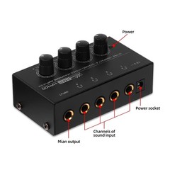 HA400 Ultra-Compact Stereo Headphone Amplifier 4-Way Headphone Amplifier