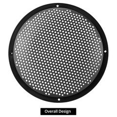 QWORK 4-Pack 8” Black Plastic Audio Speaker Cover, Durable Subwoofer