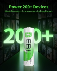 EBL AA AAA Rechargeable Batteries 2800mah 2300mah 1.2V NiMh w/ LCD Charger Lot