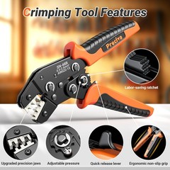 Spade Connector Crimping Kit, 28 Types Wire Connector Kit Wire Crimper AWG