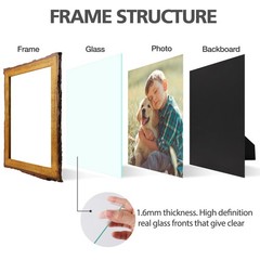 Golden State Art, 8×10 Picture Frame Rustic Brown, Solid Wood 8×10, 1 Pack