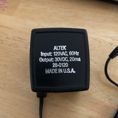 Altek Transmation 28-0120 Power Adapter 120VAC x 30VDC 20mA Tested