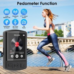 MP3 Player 32GB HiFi Lossless Sound Bluetooth Clip Music Voice Recorder FM Radio