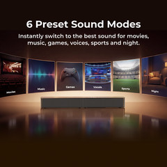 ULTIMEA 2.1 Channel Soundbar with Wireless Subwoofer Bluetooth Home Theater 240W