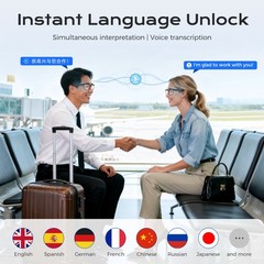 Domars AI Smart Glasses 8MP Camera ChatGPT Bluetooth Call Voice video Record