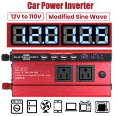 5000W Pure Sine Wave Inverter 12V DC to 110V AC Power Inverter Solar Converter