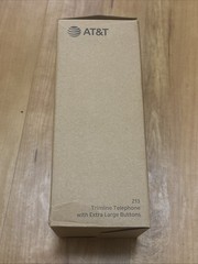 AT&T Trimline 213 Corded Phone Big Buttons Visual Ringer White Brand New