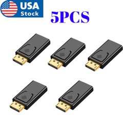 5PCS DisplayPort DP to HDMI Converter Display Port to HDMI Male Female Adapter