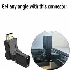 HDMI Male to Female Right Angle Connector Adapter 90 180 270 360 degrees