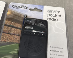Jensen MR-80 AM/FM Portable Pocket Radio Small Compact NEW for Seniors Emergency