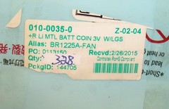 QTY (10) BR1225A/FAN PANASONIC 3V LITHIUM POLY-CARBON COIN BATTERIES 12.5mm ROHS