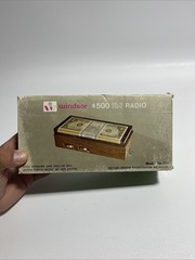 Vintage Lucite $500 1974 US One Dollar Bills Paperweight AM Radio Retro New