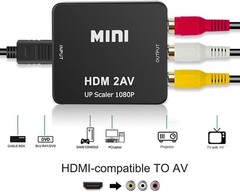 HDMI to RCA, HDMI to AV Converter 1080P 3RCA Cvbs Composite Video Audio Convert