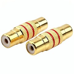 5Pcs Gold RCA Female to Female Coupler Adapter Connector for Audio Video