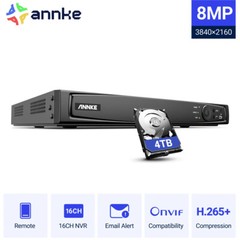 ANNKE 8CH/16CH 4K 8MP 6MP NVR IP Network POE Video Recorder For Security Camera