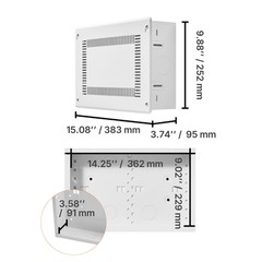 Structured Media Enclosure 9 in Recessed in-Wall TV Media Box with Cover