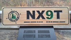 POTA Carved And Painted Wood Callsign Plaque Hanging Sign For Ham/Amateur Radio