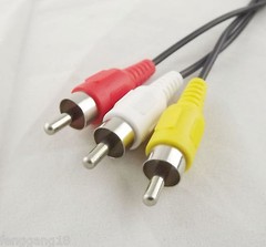 2.5mm Mini Stereo Aux Plug To 3 RCA Male Adapter AV Audio Video Cable 1.5m (US)