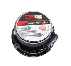 DS18 PRO-GM6.4PK2 6.5″ 1200W 4-Ohm 4 Midrange Speakers + 4 Bullet Tweeter 2-Pack