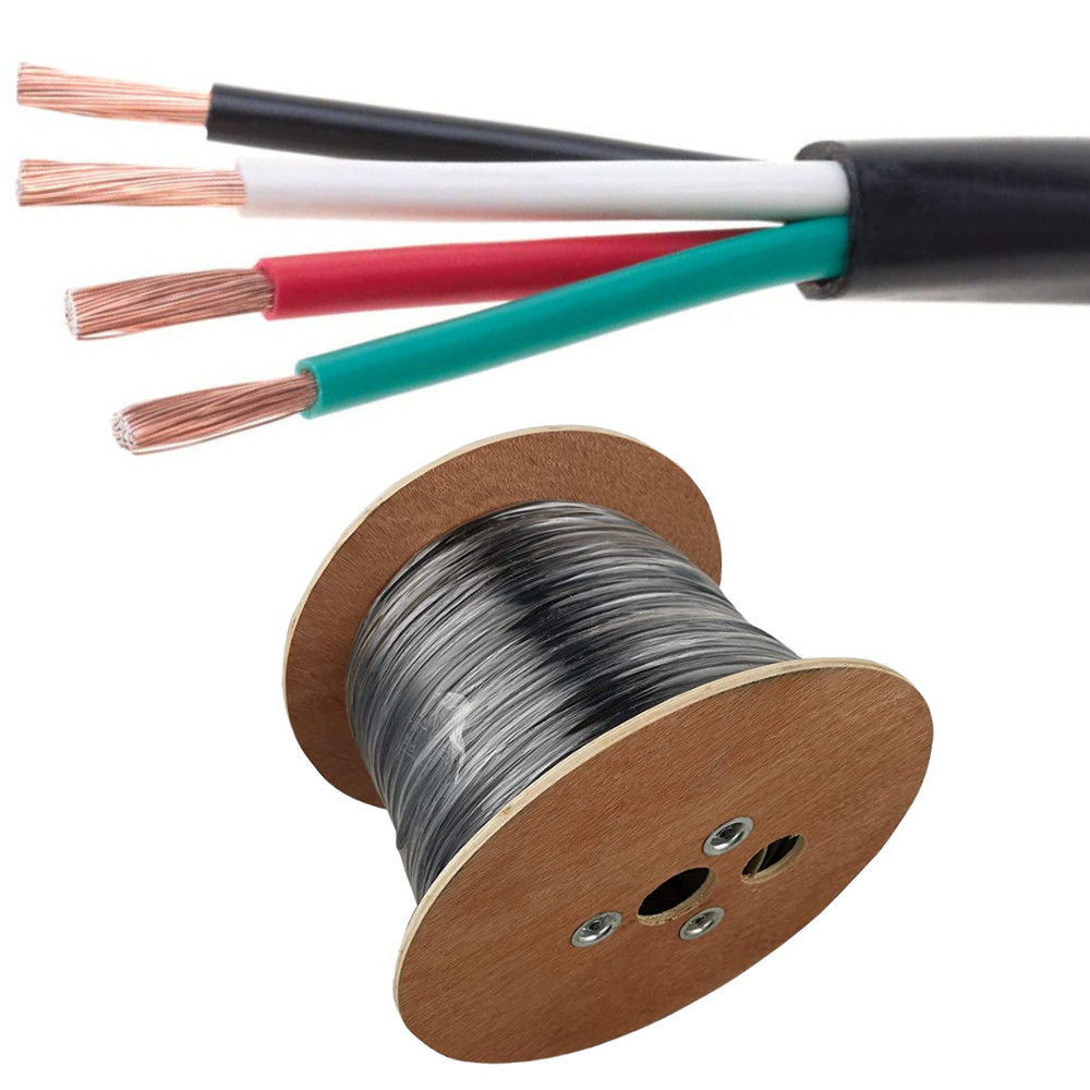 500ft Outdoor Speaker Cable Direct Burial 14/4 AWG UV CL2 Rated Audio Wire Bulk