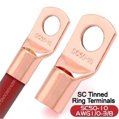 40FT 0 Gauge Battery Cable Copper Clad Aluminum w/ Lugs & Heat Shrink