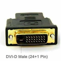 DVI-D 24+1 Pin male Adapter Monitor Cable Connector Converter