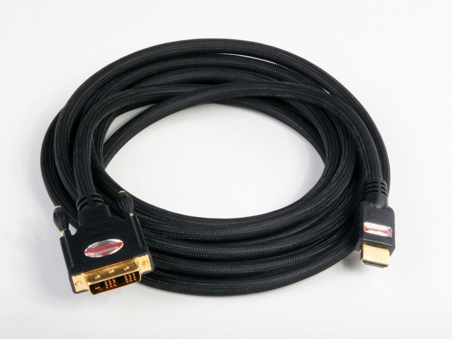 16ft HDMI to DVI-D Male Gold Adapter Cable HDTV Cord CL2 Rated