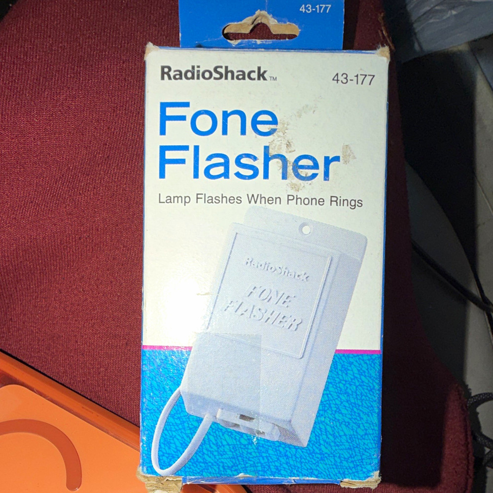 RadioShack Phone Flasher Lamp 43-177 Universal Compatible 1-Line 120V White 1996