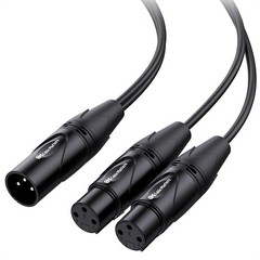 Cable Matters Balanced XLR Splitter Cable 1.5ft / 0.5m XLR Y Splitter Cable 2